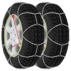 vidaXL Piezas Y Accesorios Para Vehículos-Cadenas de nieve para SUV 4x4 2 unidades 16 mm tamaño 400