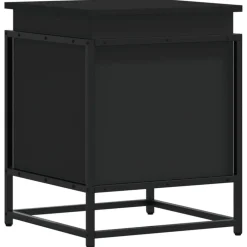 vidaXL Caja almacenaje con tapa madera ingeniería 40x40x51,5 cm Negro