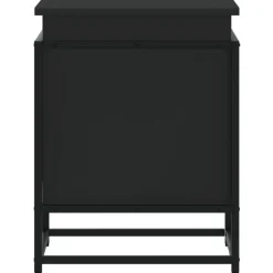 vidaXL Caja almacenaje con tapa madera ingeniería 40x40x51,5 cm Negro