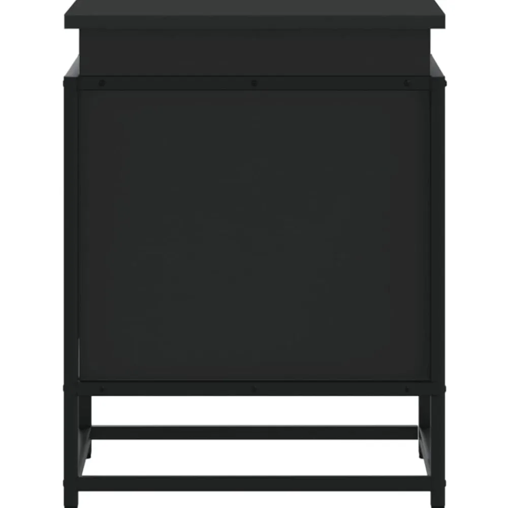 vidaXL Caja almacenaje con tapa madera ingeniería 40x40x51,5 cm Negro