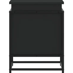 vidaXL Caja almacenaje con tapa madera ingeniería 40x40x51,5 cm Negro