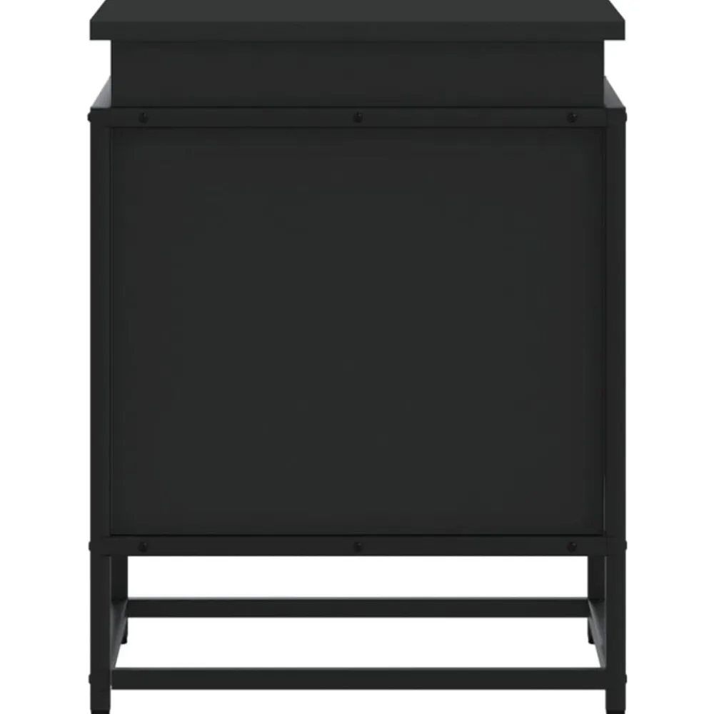 vidaXL Caja almacenaje con tapa madera ingeniería 40x40x51,5 cm Negro
