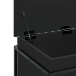 vidaXL Caja almacenaje con tapa madera ingeniería 40x40x51,5 cm Negro