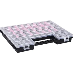 vidaXL Accesorios De Bricolaje-Caja compartimentos 5 uds divisores plástico 385x283x50 mm