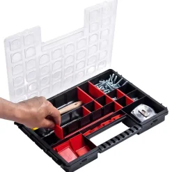 vidaXL Accesorios De Bricolaje-Caja compartimentos 5 uds divisores plástico 385x283x50 mm