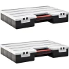 vidaXL Accesorios De Bricolaje-Caja compartimentos 2 uds divisores plástico 460x325x80 mm