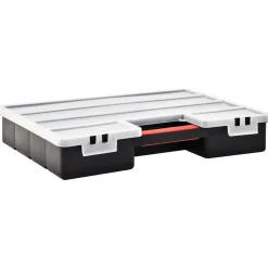 vidaXL Accesorios De Bricolaje-Caja compartimentos 2 uds divisores plástico 460x325x80 mm
