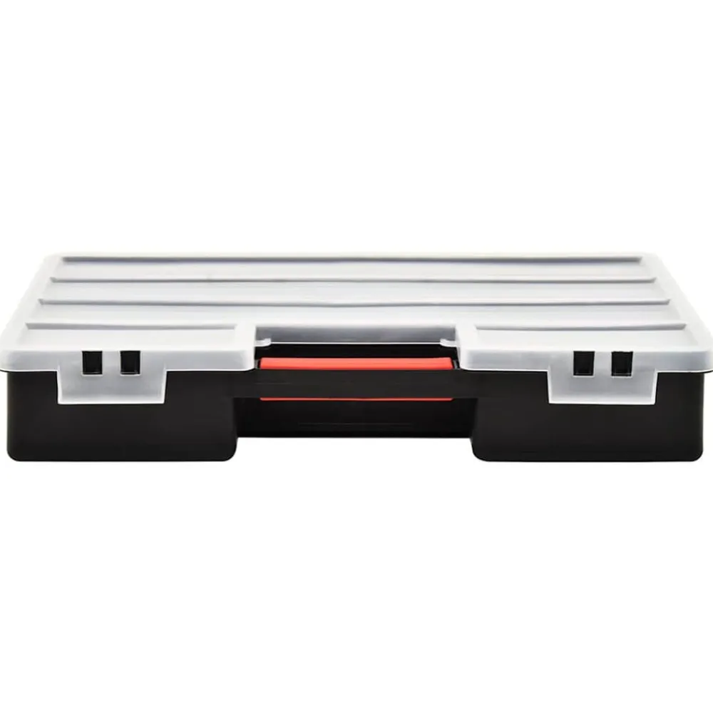 vidaXL Accesorios De Bricolaje-Caja compartimentos 2 uds divisores plástico 460x325x80 mm