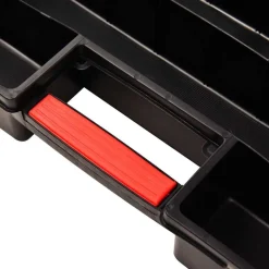 vidaXL Accesorios De Bricolaje-Caja compartimentos 2 uds divisores plástico 460x325x80 mm