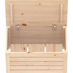 vidaXL Caja de almacenaje madera maciza de pino 59,5x36,5x33 cm Natural Hot