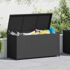 vidaXL Muebles De Jardín-Caja de almacenaje de jardín ratán sintético 120x50x60 cm
