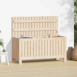 vidaXL Muebles De Jardín-Caja de almacenaje jardín madera maciza de pino 108x42,5x54 cm