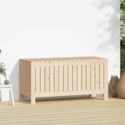 vidaXL Muebles De Jardín-Caja de almacenaje jardín madera maciza de pino 108x42,5x54 cm