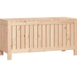 vidaXL Muebles De Jardín-Caja de almacenaje jardín madera maciza de pino 108x42,5x54 cm