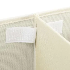 vidaXL Caja de almacenaje tela color 50x30x25 cm Crema New