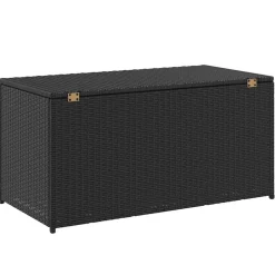 vidaXL Muebles De Jardín-Caja de almacenaje de jardín ratán sintético 100x50x50 cm