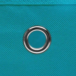 vidaXL Productos Del Hogar-Caja de almacenaje con tapa 4 uds tela azul celeste 32x32x32 cm
