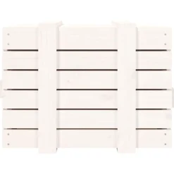 vidaXL Productos Del Hogar-Caja de almacenaje madera maciza de pino blanca 58x40,5x42 cm