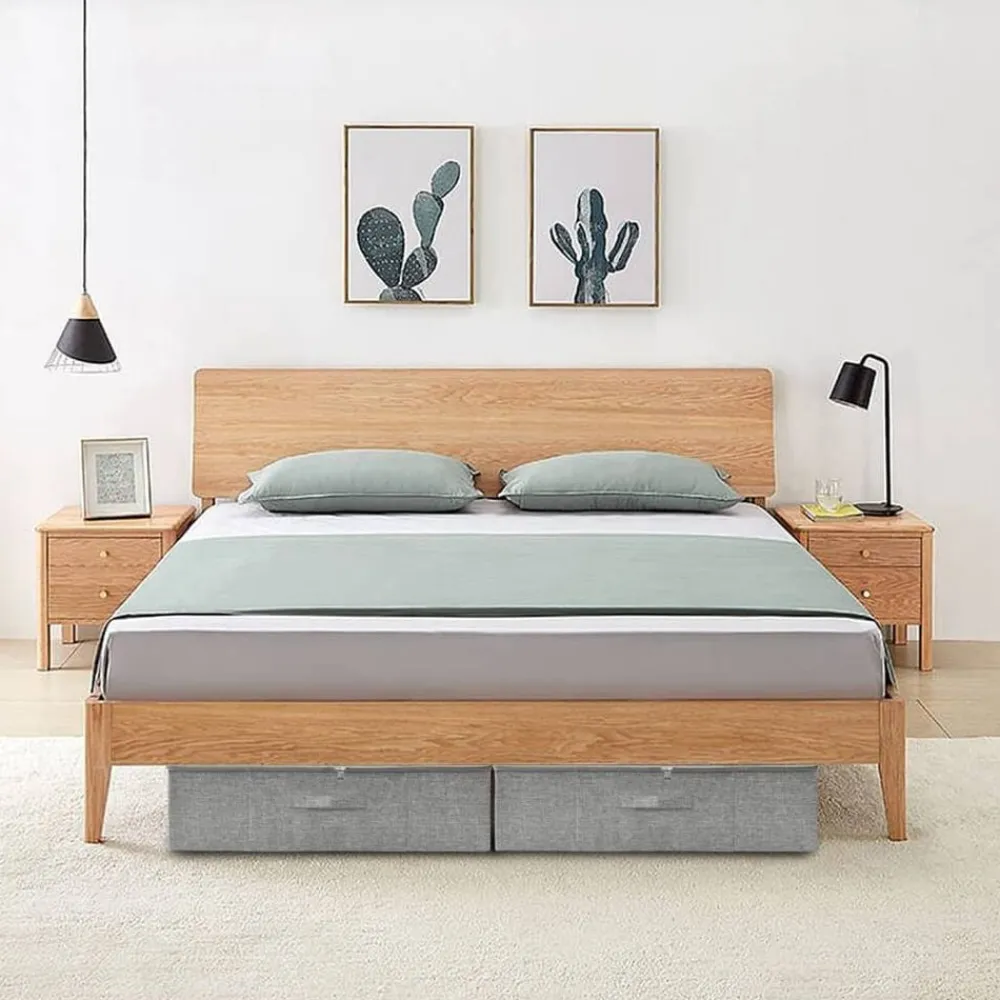 vidaXL Caja de almacenaje tela 70x40x18 cm Gris Outlet