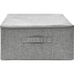 vidaXL Caja de almacenaje tela 70x40x18 cm Gris Outlet