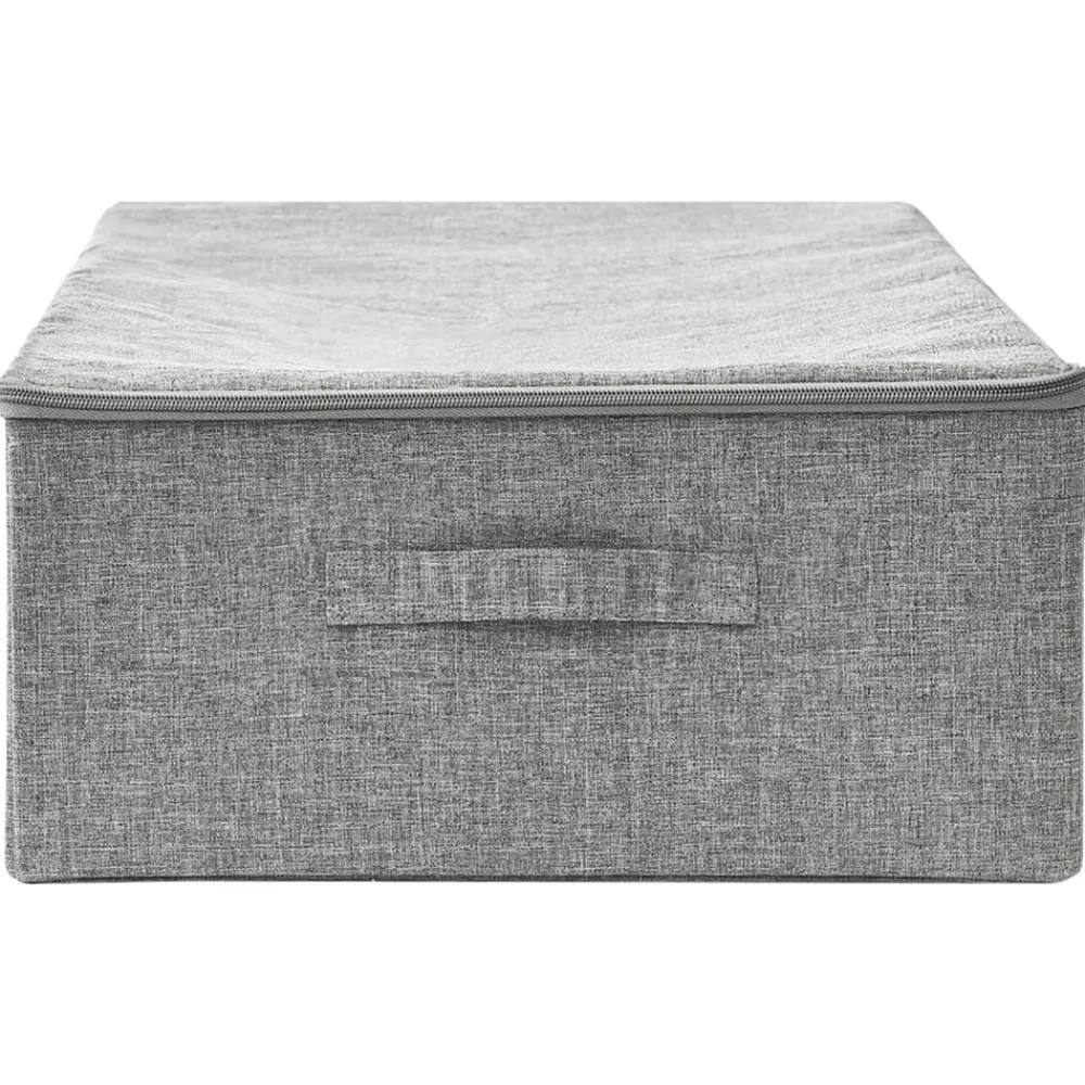 vidaXL Caja de almacenaje tela 70x40x18 cm Gris Outlet