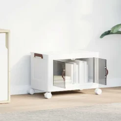 vidaXL Herramientas-Caja de almacenaje apilable con ruedas 28 l 48,5x29,5x33 cm