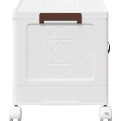 vidaXL Herramientas-Caja de almacenaje apilable con ruedas 28 l 48,5x29,5x33 cm