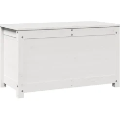vidaXL Caja de almacenaje madera maciza de pino 80x40x45,5 cm Blanco Best