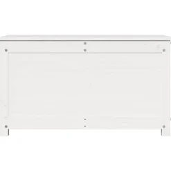 vidaXL Caja de almacenaje madera maciza de pino 80x40x45,5 cm Blanco Best