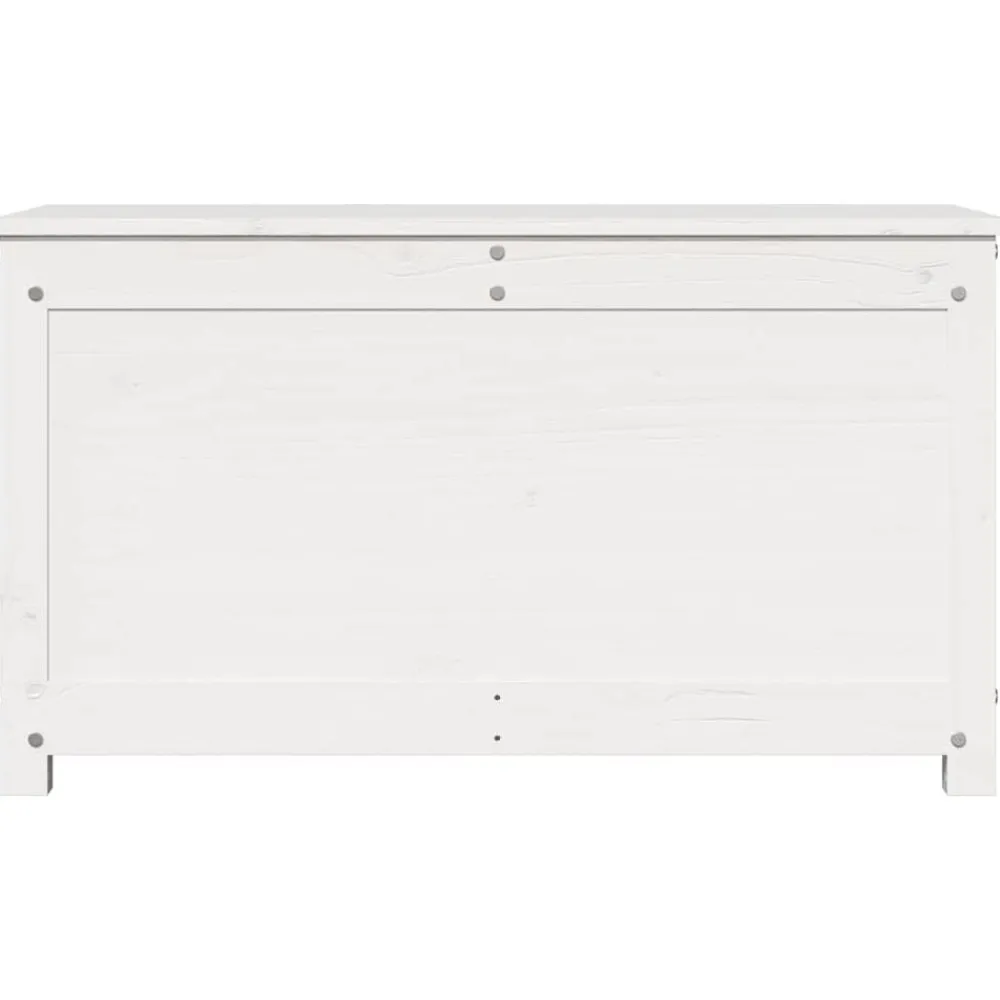 vidaXL Caja de almacenaje madera maciza de pino 80x40x45,5 cm Blanco Best