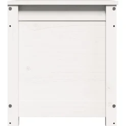 vidaXL Caja de almacenaje madera maciza de pino 80x40x45,5 cm Blanco Best