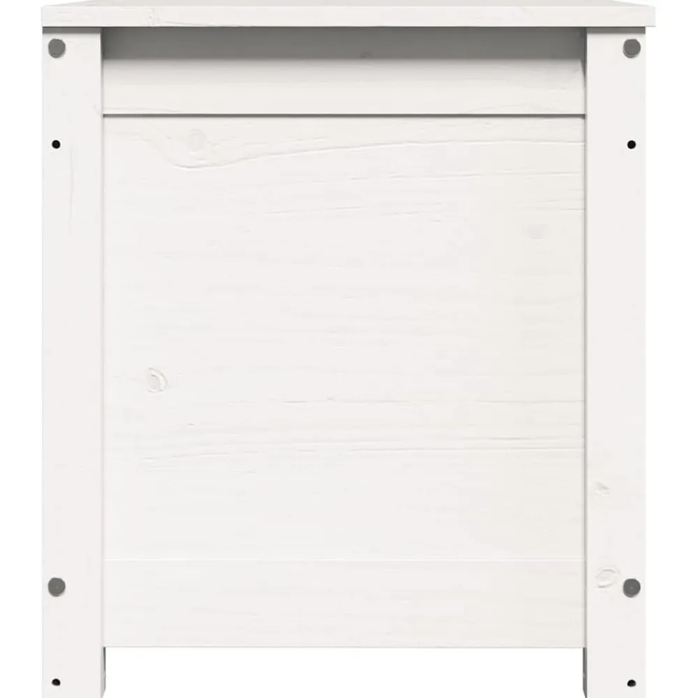 vidaXL Caja de almacenaje madera maciza de pino 80x40x45,5 cm Blanco Best