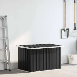 vidaXL Caja de almacenaje para jardín gris 109x67x65 cm Antracita Online