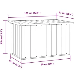 vidaXL Caja de almacenaje para jardín gris 109x67x65 cm Antracita Online
