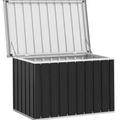 vidaXL Caja de almacenaje para jardín gris 109x67x65 cm Antracita Online