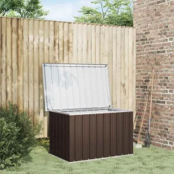 vidaXL Caja de almacenaje para jardín marrón 109x67x65 cm Marr&oacute;n Online