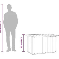 vidaXL Caja de almacenaje para jardín marrón 109x67x65 cm Marr&oacute;n Online