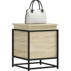 vidaXL Caja de almacenaje con tapa madera 40x40x51,5 cm Roble Sonoma Hot