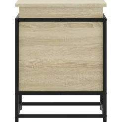 vidaXL Caja de almacenaje con tapa madera 40x40x51,5 cm Roble Sonoma Hot