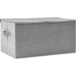 vidaXL Caja de almacenaje tela 50x30x25 cm Gris Sale
