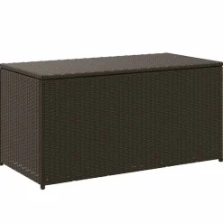vidaXL Muebles De Jardín-Caja de almacenaje jardín ratán sintético marrón 100x50x50 cm