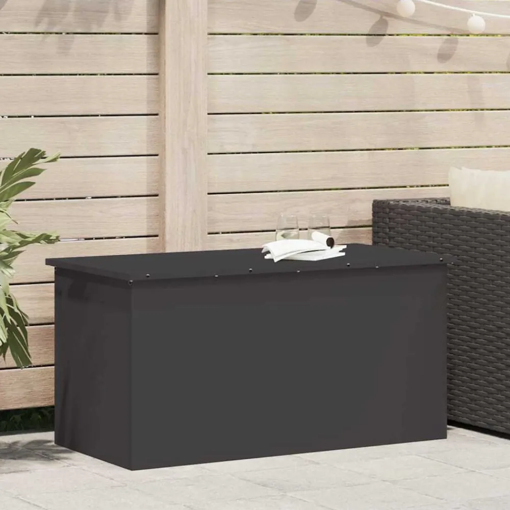 vidaXL Productos Del Hogar-Caja de Almacenamiento Exterior 100 x 50,5 x 50 cm Acero