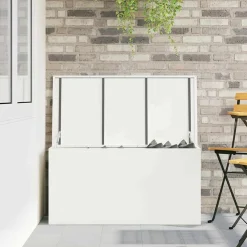vidaXL Productos Del Hogar-Caja de Almacenamiento Exterior 100 x 50,5 x 50 cm Acero