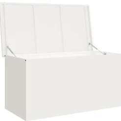 vidaXL Productos Del Hogar-Caja de Almacenamiento Exterior 100 x 50,5 x 50 cm Acero