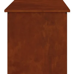 vidaXL Caja de Almacenamiento Exterior Oxidado 100 x 50,5 x 50 cm Acero oxidado Discount