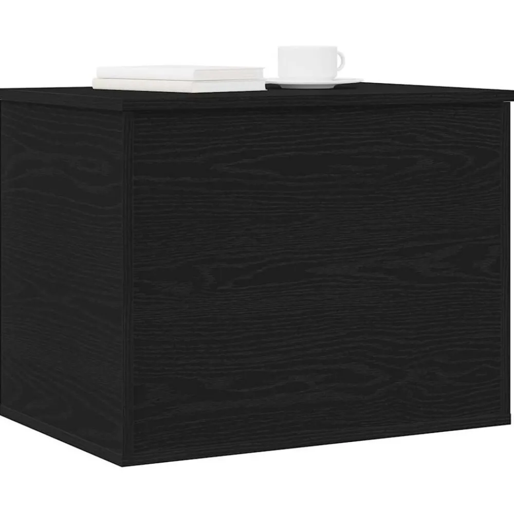vidaXL Caja de Almacenamiento 60 x 42 x 46 cm Roble negro Discount