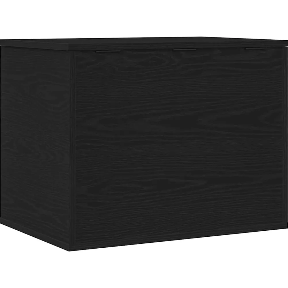 vidaXL Caja de Almacenamiento 60 x 42 x 46 cm Roble negro Discount