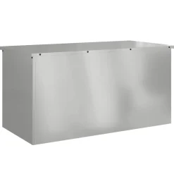 vidaXL Caja de Almacenamiento Exterior Plateado 100 x 50,5 x 50 cm Acero galvanizado Clearance