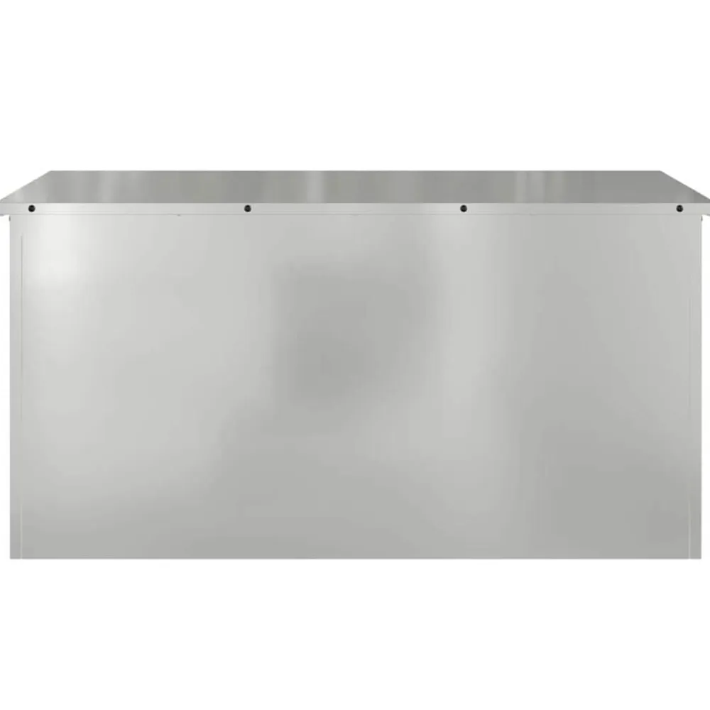 vidaXL Caja de Almacenamiento Exterior Plateado 100 x 50,5 x 50 cm Acero galvanizado Clearance