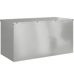 vidaXL Caja de Almacenamiento Exterior Plateado 100 x 50,5 x 50 cm Acero galvanizado Clearance